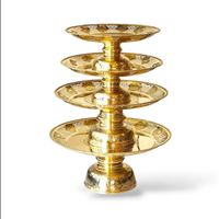 Plateau rond en laiton fait main de luxe de 13 pouces avec motifs du zodiaque en provenance de Thaïlande pour la décoration d'hôtels et de restaurants