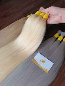 Cabello Virgen Vietnamita Remy Rubio Sedoso, 100% Cabello Humano # Venta de Fábrica, MOQ 60 Unidades, Envío Gratuito para Pedidos de 100 kg - Product Image 4