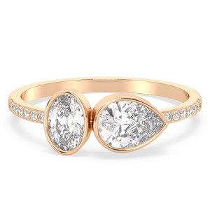 แหวนแต่งงาน REYES แบบสั่งทำพิเศษ ทองคำชมพู 14K ประดับเพชรโมอิสซาไนต์ ได้รับการรับรองจาก GRA สำหรับผู้หญิง ราคาขายส่ง เครื่องประดับคุณภาพสูง - Product Image 1