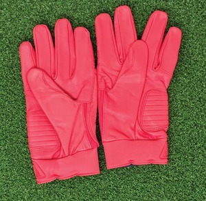 Pink Leather Full Finger <b>Baseball</b> <b>Gloves</b> With Non Slip Grip For Adults Right Handed Use All Seasons Batting <b>Gloves</b> for Adults - Product Image 1
