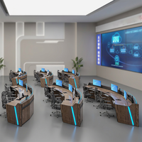 Console de sécurité pour salle de contrôle, poste de travail personnalisé pour centre de commande, mobilier de surveillance et solution opérationnelle