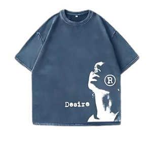 Baggy Fit squelette danse coton lourd surdimensionné Halloween Vintage Streetwear t-shirt bord découpé au Laser - Product Image 4