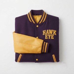 Chaqueta Varsity de Lana para Hombre, Estilo Urbano, Talla Grande, con Botones, de Secado Rápido, Marca Hawk Eye Sports - Product Image 3