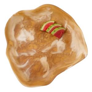 Tabla de Quesos de Resina Hecha a Mano con Diseño de Concha de Vieira, Bandeja Colorida de 10 Pulgadas para Pasta, Pan y Frutas con Textura de Mármol - Product Image 3