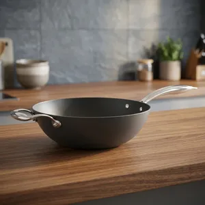 Modern <b>Cast</b> Iron Frypan 24 Cm Non Stick Nitrile Coating Cooking <b>Pan</b> for Stir Fry Grilling Sauteing and Everyday Kitchen Use - Product Image 2