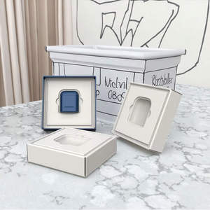 Eco-friendly Molded Pulp Tray Sugarcane Bagasse Packaging <b>Box</b> for Wireless Bluetooth Earbuds - Product Image 2