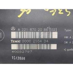 ชุดควบคุม S-class, เบาะนั่ง, เบาะหลัง ของแท้ มือสอง A2218702086 - Product Image 4