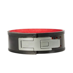 Custom PU Genuine Leather Gym Belt Adjustable Waist Protector with Metal Buckle Wholesale <b>Weight</b> <b>Lifting</b> <b>Equipment</b> - Product Image 2