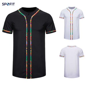 เสื้อเจอร์ซีย์กีฬาแบบสั้นถักนิตติ้ง คอวีติดกระดุม สายรัดหลายเส้น สีตามสั่ง ขนาดตามสั่ง แบบซับลิเมชั่น ชุดทีม OEM ODM - Product Image 2