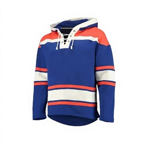 Maillot de hockey sur glace personnalisé rayé jaune rouge blanc manches longues unisexe adulte respirant coupe régulière maillots de sport USA - Product Image 2