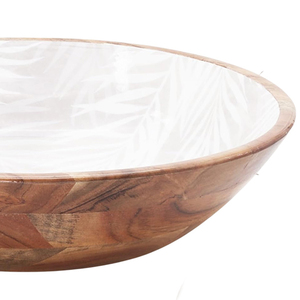 Tazón de madera de mango hecho a mano con estampado esmaltado para servir ensaladas y alimentos Tazón de madera ecológico Artículo de Venta caliente para pedidos al por mayor - Product Image 6