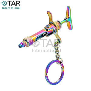 Llavero con Colgante de Jeringa Aspiradora Multicolor de Titanio, Miniatura, Regalo Médico para Doctores, Enfermeras, Estudiantes de Medicina - Product Image 2