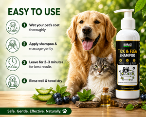 Shampoo anti-tiques et puces pour animaux de compagnie, shampooing nettoyant pour chiens et chats, soin du pelage, fournisseur en gros - Product Image 3