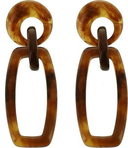Boucles d'oreilles à clip en résine époxy faites à la main, coupe ovale, bijoux de fête classiques pour femmes - Product Image 4