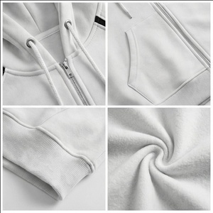 เสื้อฮู้ดซิปผู้ชายทรงโอเวอร์ไซส์ แบรนด์ North Approach สีพื้น ผ้าฝ้ายเฟรนช์เทอร์รี่ สวมใส่สบายๆ สำหรับฤดูใบไม้ร่วง - Product Image 4