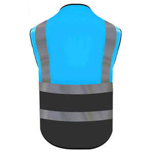 Gilet de sécurité réfléchissant haute visibilité avec poches, vêtements de travail pour hommes et femmes, avec logo personnalisé, taille et couleur au choix - Product Image 2
