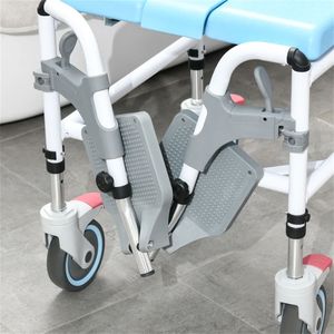 Sedia a rotelle pieghevole leggera con rivestimento a polvere per doccia e WC, per anziani, capacità di carico 150 kg - Product Image 6