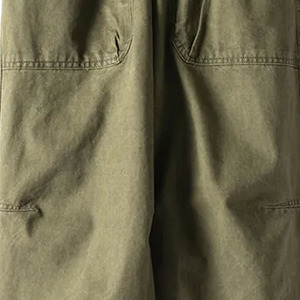 Pantalon Harem Vert Olive pour Homme, Taille Élastique avec Cordon de Serrage, Multiples Poches, Style Décontracté, Coton Canvas Mi-Lourd, Idéal pour l'Automne - Product Image 5