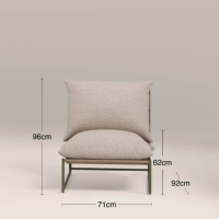 Conjunto de Sofás de Jardín Modernos y Minimalistas con Mesa de Centro y Cojines Beige, Estructura de Acero, Diseño Duradero