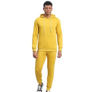 Conjunto Deportivo de Invierno Personalizado para Hombre con Capucha, Cintura Elástica, 100% Algodón, Forro Polar, Resistente al Viento, Pantalones de Dos Piezas con Estampado Personalizable - Product Image 1