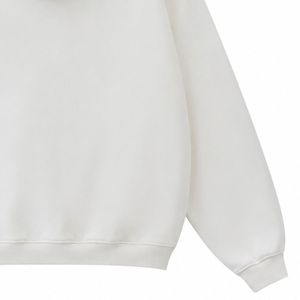 Sweat-shirt à capuche blanc épais à fermeture éclair intégrale en molleton de coton premium, imprimé personnalisé, coupe oversize, unisexe, style streetwear - Product Image 6