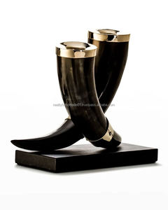 Premium Deep Carved Luxury Ceramic Drinking Horn Natural Horn with Stand High Quality <b>Christmas</b> Party Accessory - Product Image 1