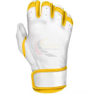Guantes de Béisbol Blancos y Amarillos, Transpirables, de Color Sólido, Diseño Deportivo, para Entrenamiento - Product Image 3