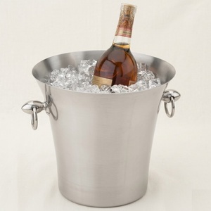 Mirror-Finish Stainless Steel Ice Bucket With Handles Elegant Champagne & Wine <b>Cooler</b> For Hotels Restaurants And Wedding Parties - Product Image 1
