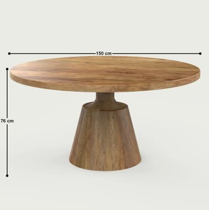 Ensemble de salle à manger en bois massif de style farmhouse, table rectangulaire et chaises, meubles en bois rustiques et modernes pour la maison, la villa, l'hôtel - Product Image 6