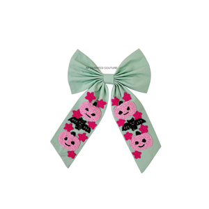 Accesorio para el Cabello con Lazo Bordado y Cuentas para Halloween, Estilo Dulce para Mujer, Diseño Hecho a Mano de Fantasma y Calabaza para Fiestas y Eventos - Product Image 5