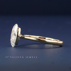 14K Gold Lab Grown <b>Diamond</b> <b>Ring</b> for Women Modern Minimalist Synthetic <b>Diamond</b> Engagement <b>Ring</b> Fine Jewelry for Weddings - Product Image 2