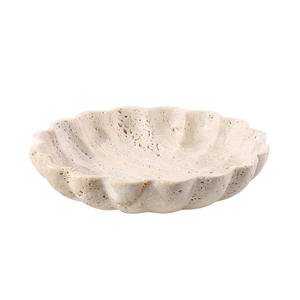 High Quality Modern Design Flower Fruit Marble Bowl Natural Stone for Hotel Home Use Multi-Functional Ramadan & Diwali Decor - Product Image 1
