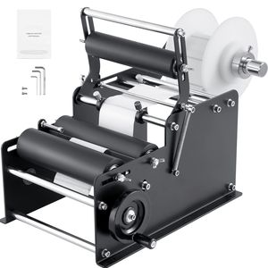 Etichettatrice Manuale Rotonda 15-20 pz/min, Applicatore Regolabile per Bottiglie 110V Usato con Componenti PLC Essenziali - Product Image 5