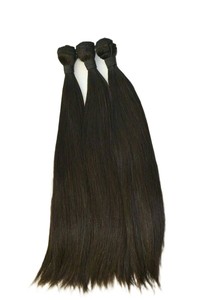 NAJIR HAIR HUB ผมต่อแบบเวอร์จินอินเดียนแท้ แบบตรงหยิกนุ่ม สีดำ 100 กรัม 3 มัด - Product Image 3