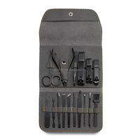 Ensemble de 16 outils de manucure et pédicure pour hommes SWISHER INTERNATIONAL, en acier inoxydable de haute qualité, durables