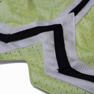 Unisex Mesh Basketball Shorts Lime Green Drawstring Waist Breathable Regular Fit Adult Summer Sports Wear - Product Image 6