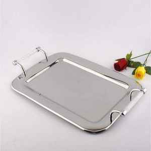 Plateaux décoratifs modernes en aluminium de qualité supérieure, accents élégants pour la maison, présentoirs de table, design artistique de luxe, décoration intérieure - Product Image 1