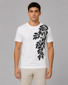 T-shirt personnalisé pour homme en coton premium, respirant, léger, décontracté, pour l'été, à manches courtes, streetwear, avec logo personnalisé - Product Image 1