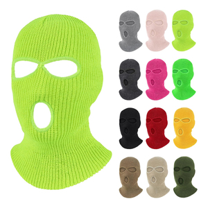 Pasamontañas Unisex de Punto, Color Sólido, Cálido para Invierno, con Capucha, Cobertura Total, Estilo Urbano, Material Acrílico para Adultos - Product Image 6