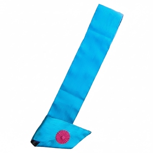 Écharpe de Maître Maçon. Écharpe de cérémonie maçonnique de qualité supérieure, style Rosette, pour Rite Français, avec broderie machine professionnelle et dentelle, et épingle de sûreté - Product Image 6