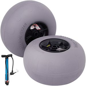Ruote da spiaggia per carrelli 13 pollici, pneumatici di ricambio in TPU per carrelli da sabbia, kayak, canoe, buggy con pompa ad aria gratuita, 2 pezzi - Product Image 1