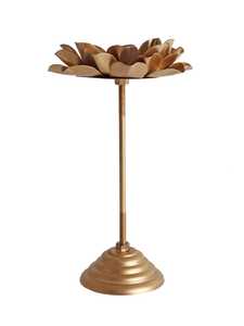 Golden Lotus Handmade Durable Eco-Friendly Iron Tea Light <b>Candle</b> <b>Stick</b> Holder Set of 3 for Religious Activities - Product Image 6