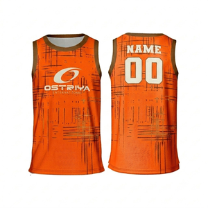 Maillot de basketball unisexe personnalisé pas cher, imprimé par sublimation, avec perles sur le devant, sans manches, en maille respirante, grande taille, séchage rapide - Product Image 1