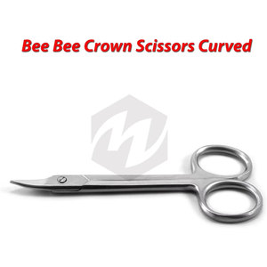 Ciseaux courbés Bee Bee Crown 4,13 pouces en acier inoxydable de haute qualité, instruments chirurgicaux, médicaux et orthodontiques manuels MOL - Product Image 2
