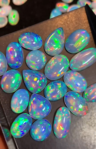 Opale d'Éthiopie naturelle, cabochons à taille mixte, jeu de couleurs brillant et effet de feu, pierres précieuses en vrac pour la fabrication de bijoux W.A.GEMS - Product Image 4