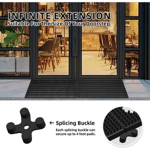 18 X 30 Inches Heavy Duty All-Weather Indoor/Outdoor Door <b>Mat</b> Non-Slip Drainage Floor <b>Mat</b> for Garage Home Entry <b>Mud</b> Coverage - Product Image 3