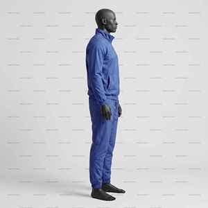 Ensemble de survêtements personnalisés légers avec vestes en nylon à fermeture éclair et coupe-vent imperméables réfléchissants en nylon - Product Image 2
