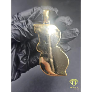 Pendentif lettre ED en moissanite, collier hip-hop glacé, bijou personnalisé avec initiale, cadeau bling-bling - Product Image 2