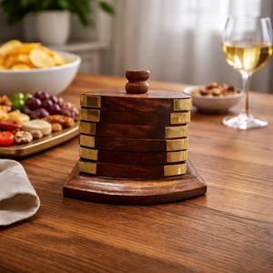 100% Natural Round Wood Coaster Coffee <b>Beer</b> Cups Handcrafted 100 % Solid Wood Coasters - Product Image 5