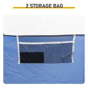 Tenda da Campeggio Familiare di Lusso per 6 Persone, Impermeabile e Antivento, Facile da Montare, Doppio Strato, 1 Porta a Rete, 5 Grandi Finestre - Product Image 6